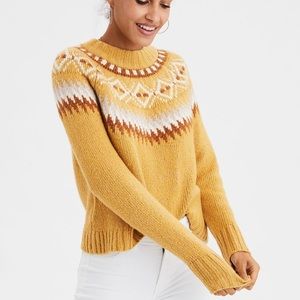 AE mustard color turtle neck sweater